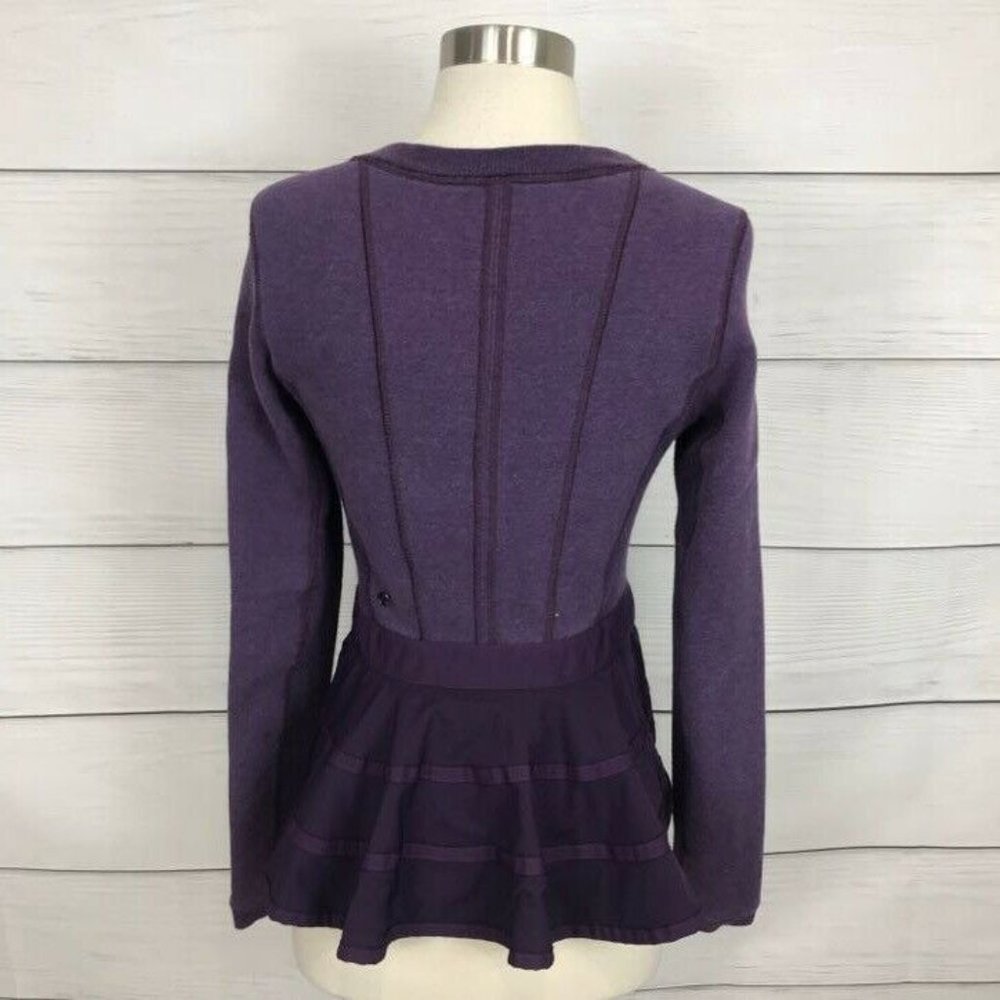 Lululemon Ruffled Up Pullover Sweatshirt HeatherDeep Zinfandel Winter Orchid 4 - Picture 5 of 7